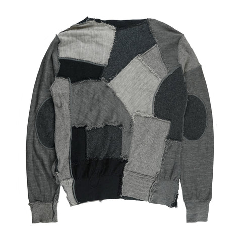 AD2003 Gray Patchwork Cardigan