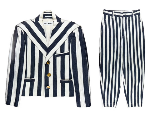 80's Striped Suit Set