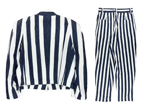 80's Striped Suit Set