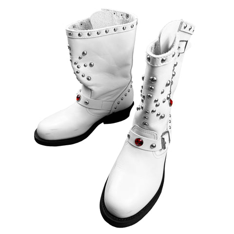 AD2002 Embellished Gemstone Engineer Boots