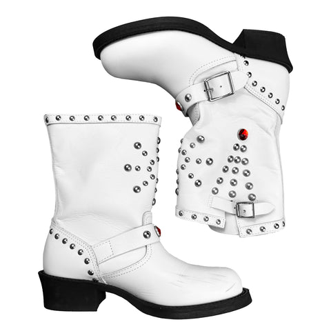 AD2002 Embellished Gemstone Engineer Boots
