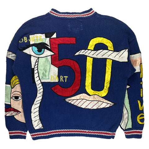 80's Vintage Applique Sweater