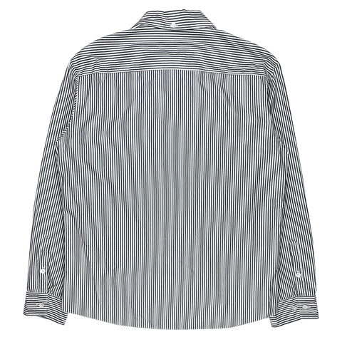 Red Skull Striped Button Up