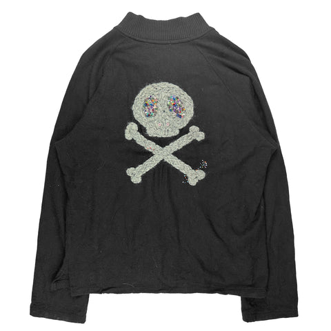 90's Embroidered Skull Light Bomber