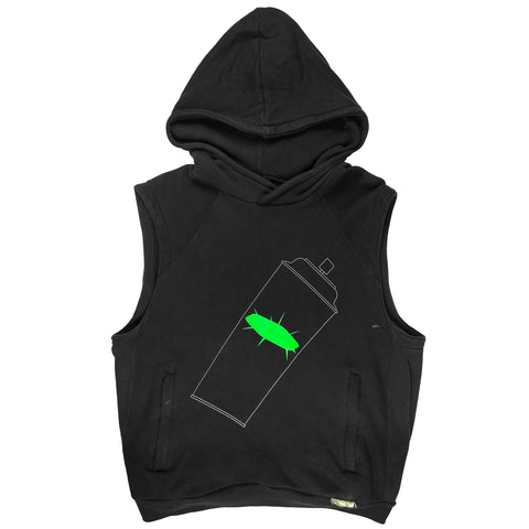 SS01 Spray Paint Sleeveless Hoodie
