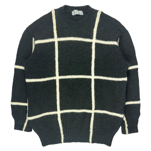 80's Plaid Knit Sweater