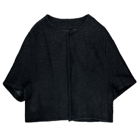 90's Black Button Up Blouson
