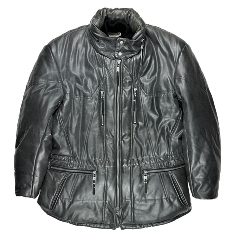 AW96 Leather Hooded Parka