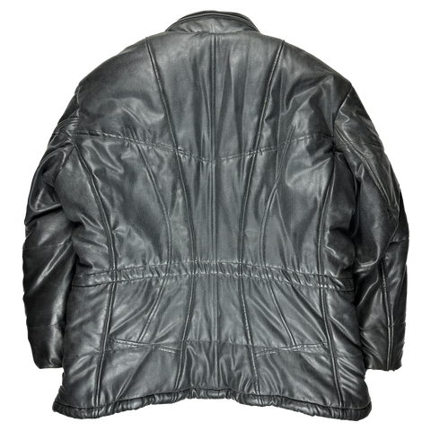 AW96 Leather Hooded Parka