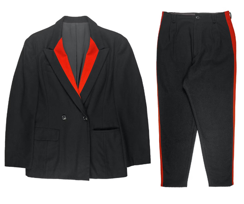 80's Accented Wool Suit