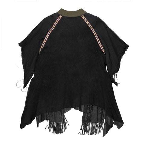Black Leather Poncho