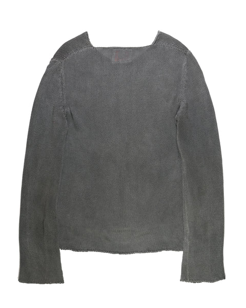 Gray Fishnet Long Sleeve