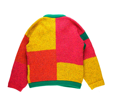 80's Color Block Cardigan
