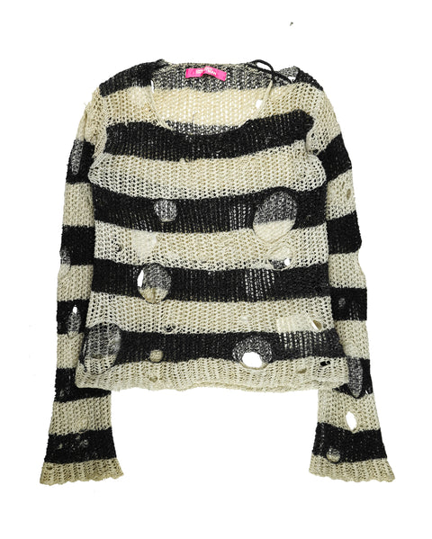 AD2002 Distressed Grunge Knit Sweater