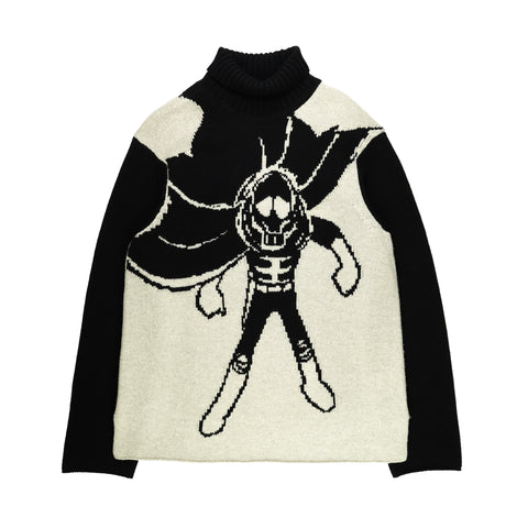 Cyborg 009 Black Ghost Knit Turtleneck