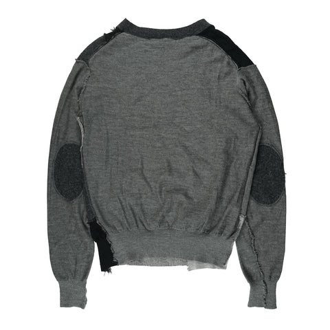 AD2003 Grey Patchwork Sweater