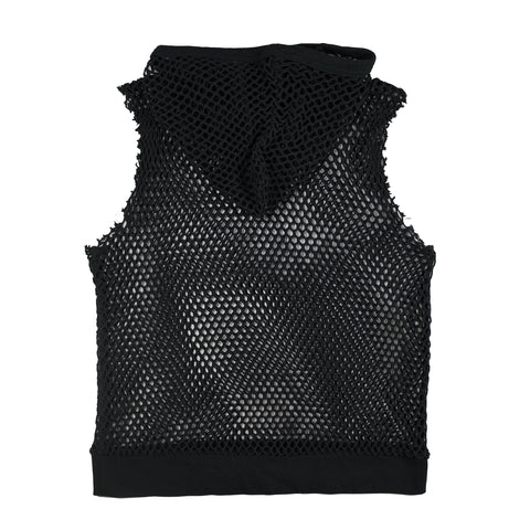 SS04 Mesh Cutoff Hoodie