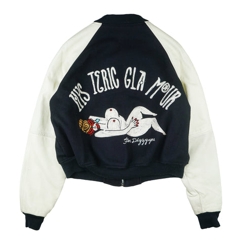 90's Pinup Cropped Racer Jacket