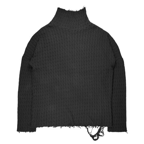 AW03 Oversized Distressed Turtleneck