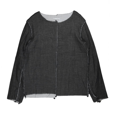 SS01 Distressed Raw Hem Long Sleeve