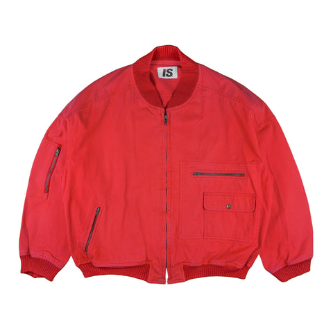 80's Red I.S. Logo Bomber