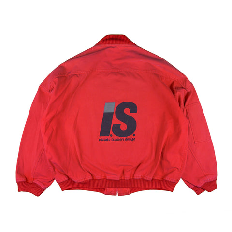 80's Red I.S. Logo Bomber