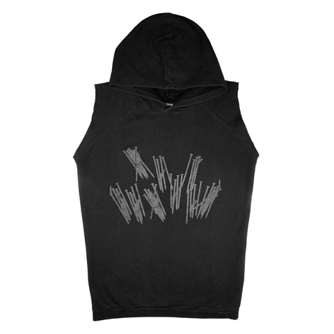 SS03 Black Nails Sleeveless Hoodie