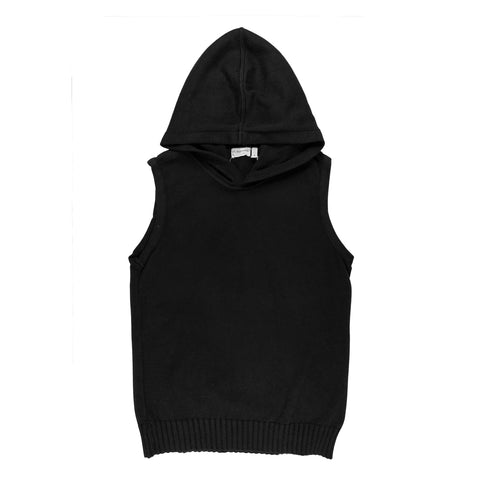 90's Knit Sleeveless Hoodie