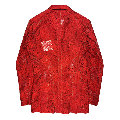 Red Lace Blazer