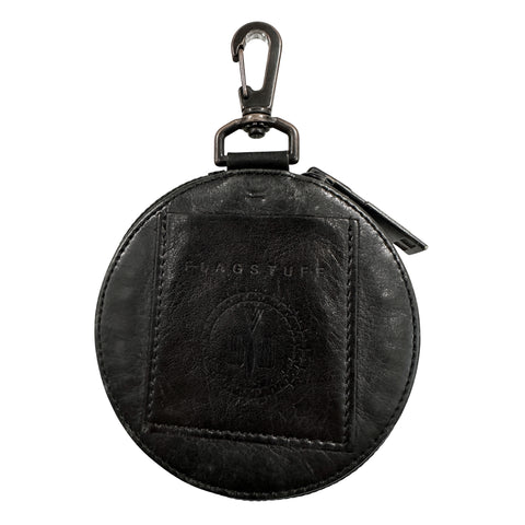 Black Embroidered Coin Pouch