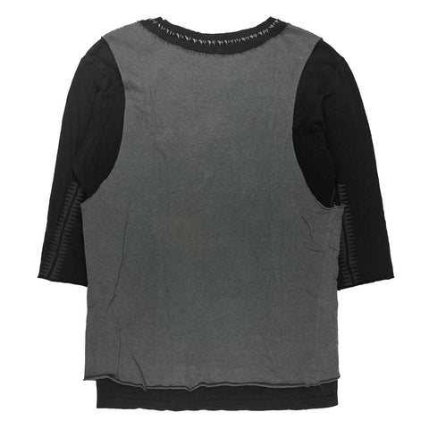 SS03 Black Hybrid 3/4 Sleeve Shirt