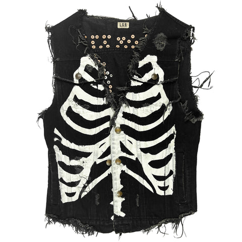90's Painted Skeleton Vest