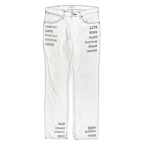 SS02 Text Contrast Jeans