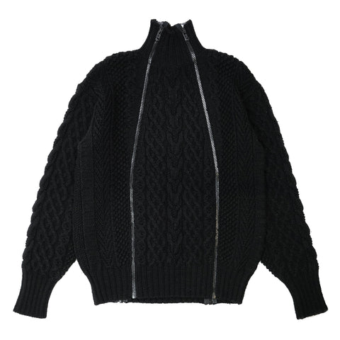 AW98 Modular Full Zip Turtleneck Sweater