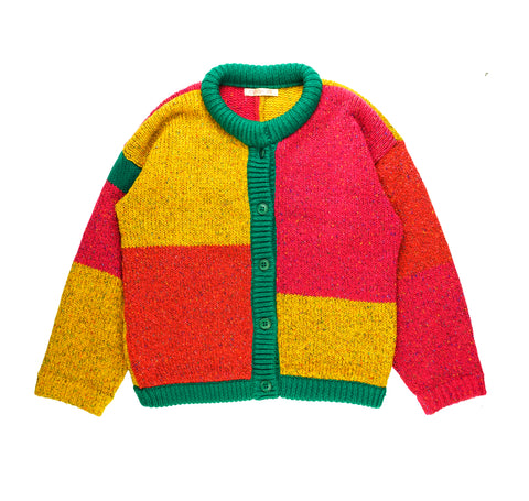 80's Color Block Cardigan