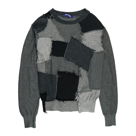 AD2003 Grey Patchwork Sweater