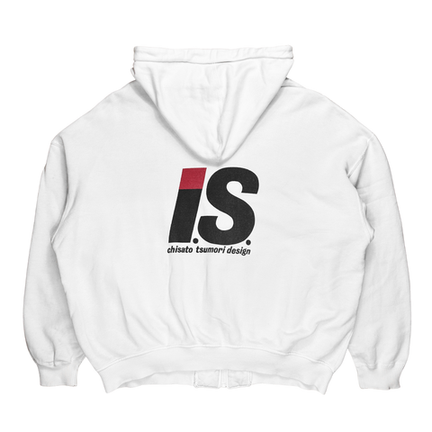 80's I.S. White Logo Hoodie